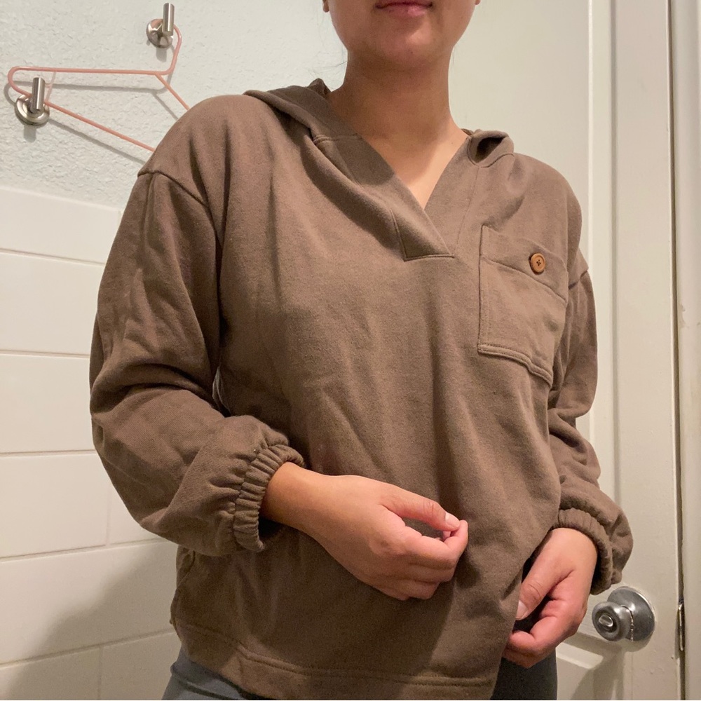 Madewell comfy fall throw over hoodie